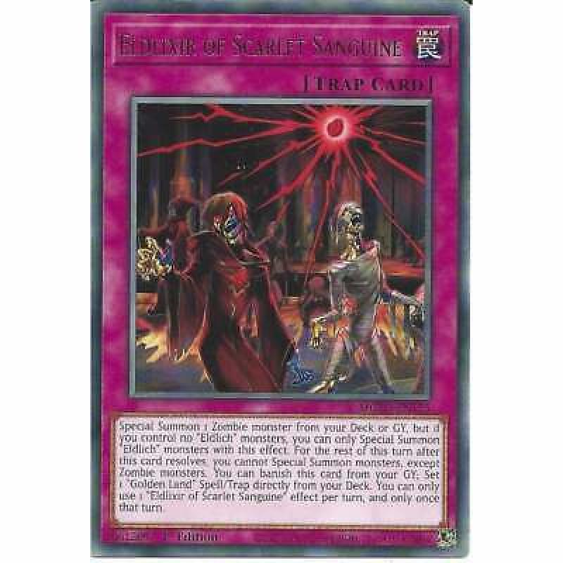 MGED-EN125 Eldlixir of Scarlet Sanguine 1st Edition Rare Yu-Gi-Oh! Trading Card