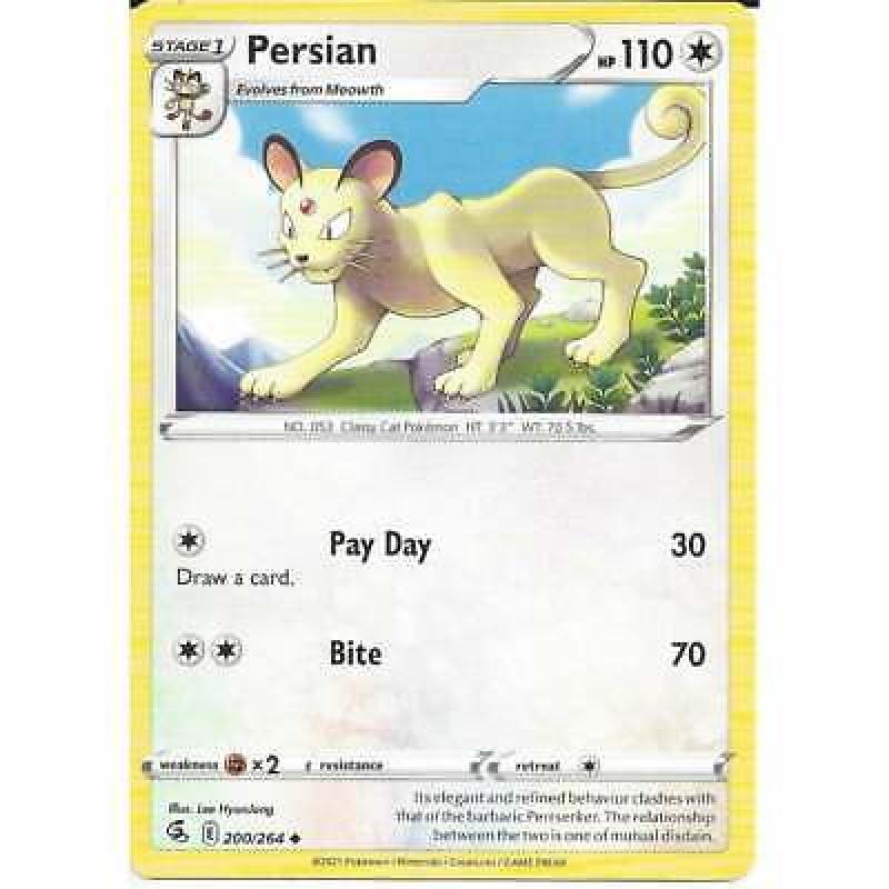 200/264 Persian | Uncommon | Pokemon Trading Card Sword & Shield Fusion Strike