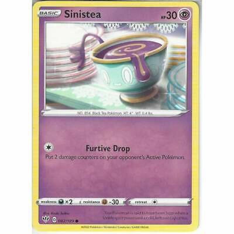 082/189 Sinistea Common: Pokemon Trading Card Game SWSH-03 Darkness Ablaze