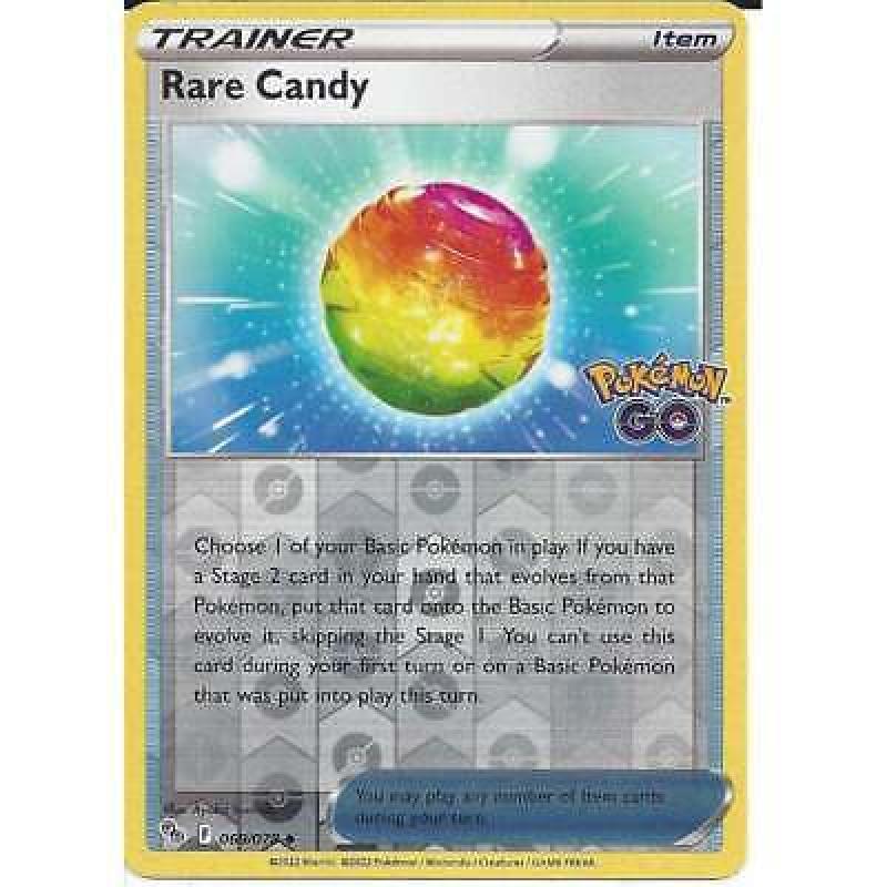 069/078 Rare Candy : Uncommon Reverse Holo Trainer : Pokemon GO Trading Card TCG