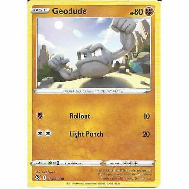 135/264 Geodude | Common | Pokemon Trading Card Sword & Shield Fusion Strike TCG