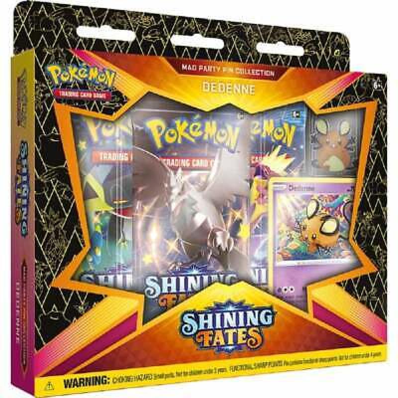 Pokemon Shining Fates Mad Party Pin Collection Bundle Set of 4 Boxes | Sealed