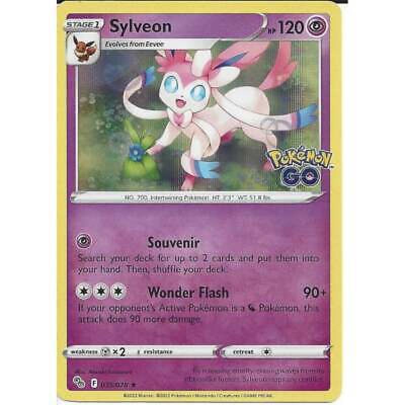 035/078 Sylveon : Rare Holo Card : Pokemon GO Trading Card Game TCG Foil