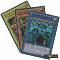 YuGiOh Egyptian God Cards : Full Ultra Rare Set: YGLD-ENG01-03 Limited Edition