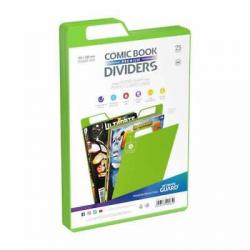 Ultimate Guard Premium Comic Book Dividers | Green | Pack of 25 Storage Filing