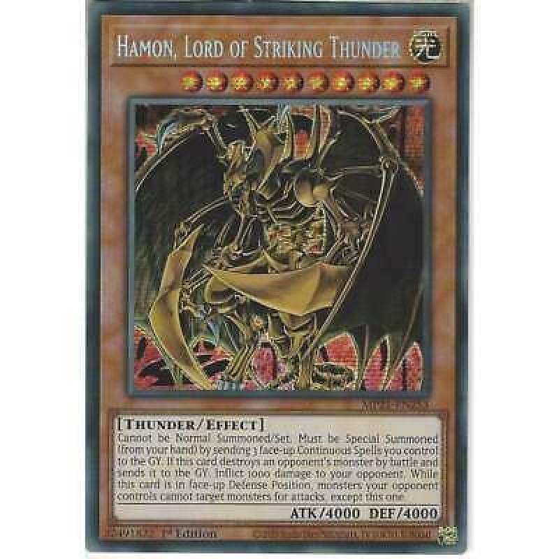 MP21-EN253 Hamon, Lord of Striking Thunder - 1st Ed Prismatic Secret Rare YuGiOh