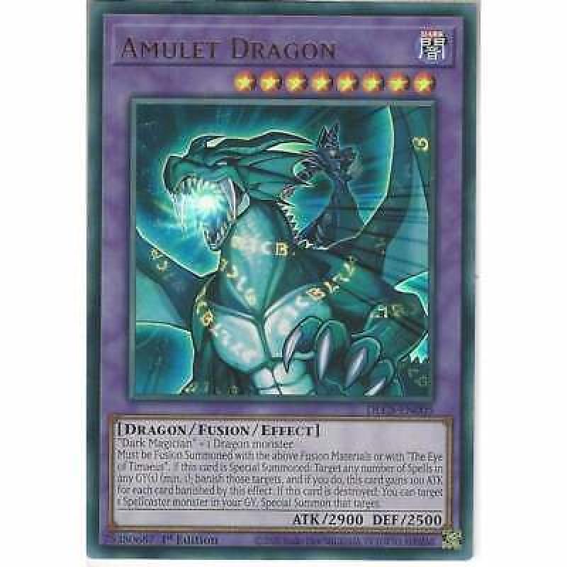 YuGiOh DLCS-EN005 Amulet Dragon | 1st Edition Ultra Rare | Trading Card Game TCG