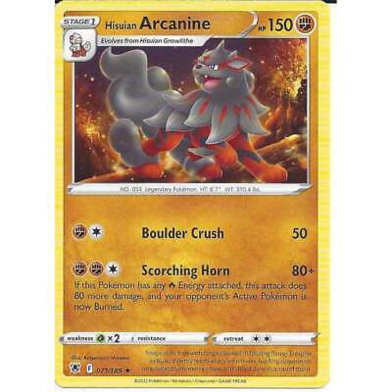 071/189 Hisuian Arcanine : Pokemon TCG Astral Radiance : Rare Card