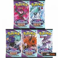 Pokemon Chilling Reign 5 Booster Packs Art Set | New Sealed Sword & Shield Cards