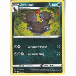 Pokemon 109/189 Zweilous | Uncommon Sword & Shield Darkness Ablaze Trading Card