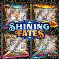 Pokemon Shining Fates Mad Party Pin Collection Bundle Set of 4 Boxes | Sealed