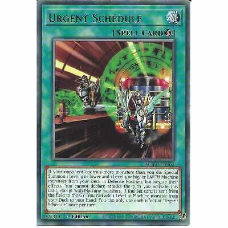 MGED-EN063 Urgent Schedule - 1st Edition - Rare Yu-Gi-Oh! Trading Card Game TCG