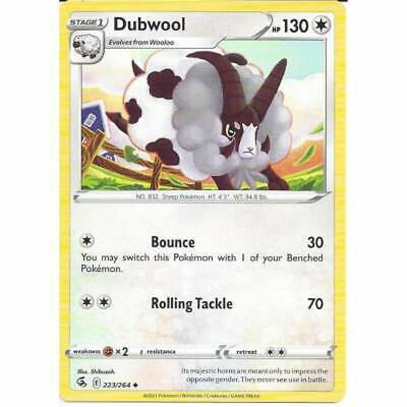 223/264 Dubwool | Common | Pokemon Trading Card Sword & Shield Fusion Strike TCG