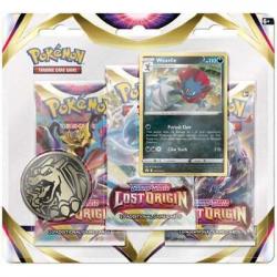 Pokemon Lost Origin : 3 Pack Blister Bundle : One of Each Design : Trading Cards