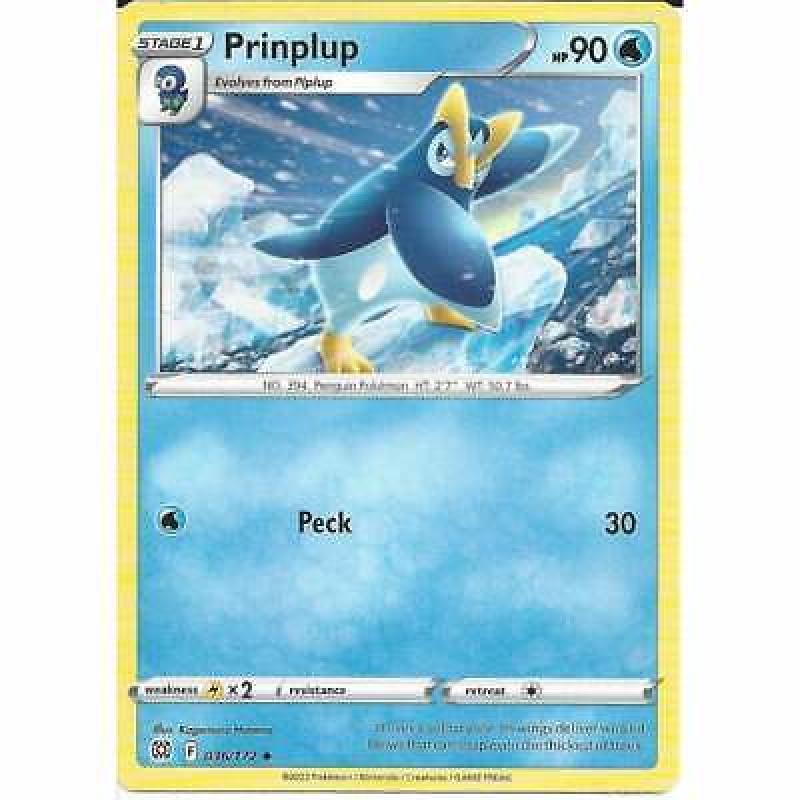 036/172 Prinplup Uncommon : Pokemon Trading Card Game SWSH09 Brilliant Stars TCG