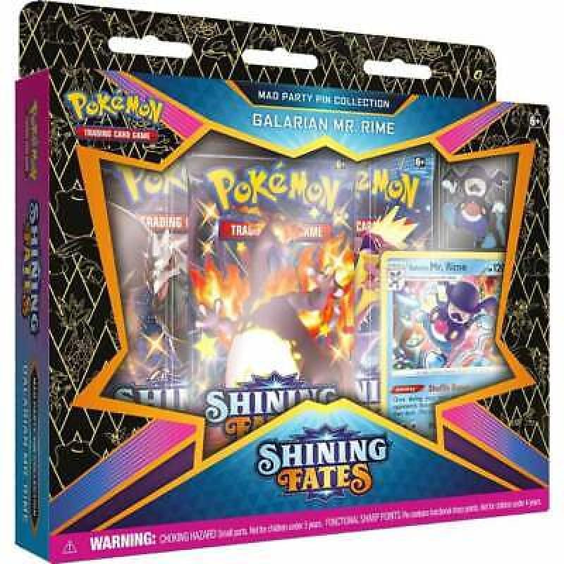 Pokemon Shining Fates Mad Party Pin Collection Bundle Set of 4 Boxes | Sealed