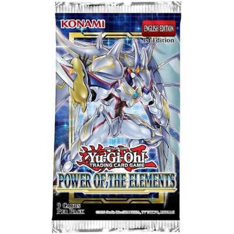 YuGiOh Power of the Elements Booster Box of 24 Packs :New & Sealed : 1st Edition