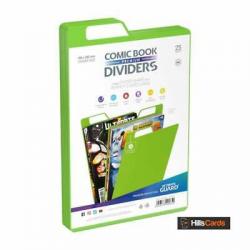 Ultimate Guard Premium Comic Book Dividers | Green | Pack of 25 Storage Filing