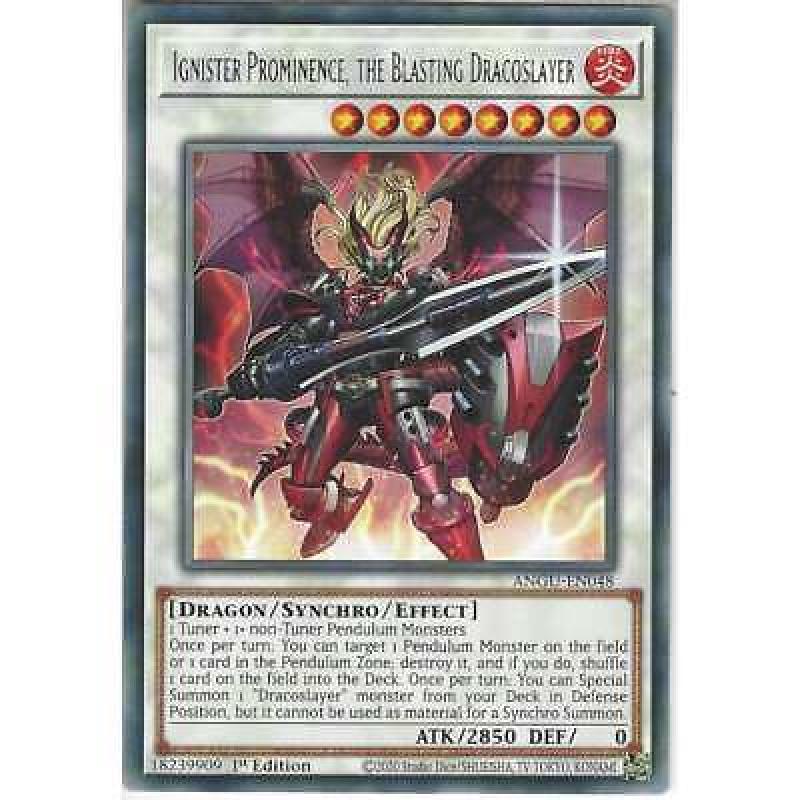 ANGU-EN048 Ignister Prominence, the Blasting Dracoslayer 1st Ed Rare Card YuGiOh