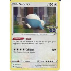 055/078 Snorlax : Rare Holo Card : Pokemon GO Trading Card Game TCG Foil