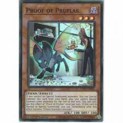 LIOV-EN081 Proof of Pruflas | 1st Edition Super Rare | YuGiOh Trading Card Game