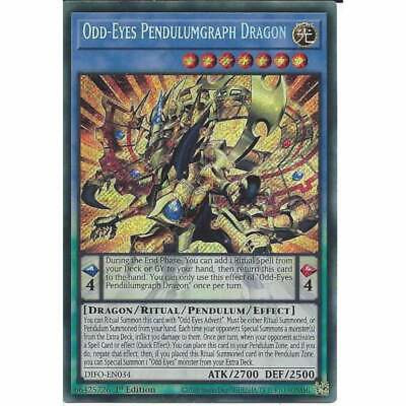 Odd-Eyes Pendulumgraph Dragon DIFO-EN034 1st Edition Secret Rare YuGiOh TCG Card