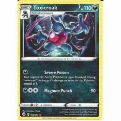 166/264 Toxicroak | Rare Pokemon Trading Card | Sword & Shield Fusion Strike TCG