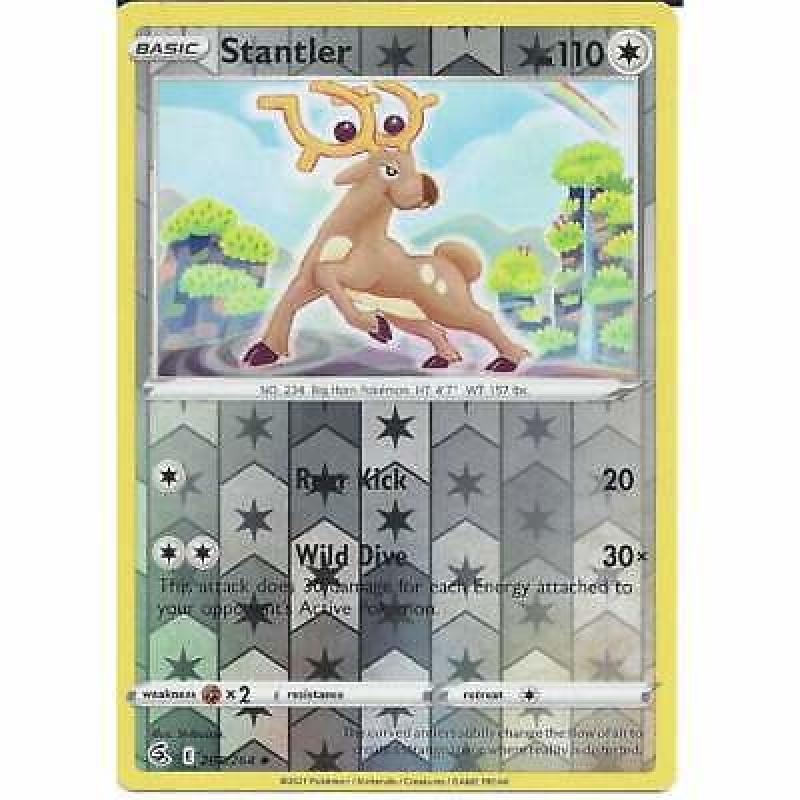 208/264 Stantler | Uncommon Reverse Holo Pokemon TCG Trading Card Fusion Strike