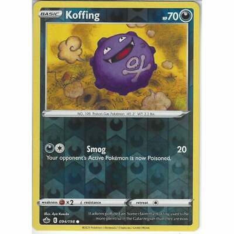 094/198 Koffing | Common Reverse Holo | Pokemon Trading Card Chilling Reign TCG