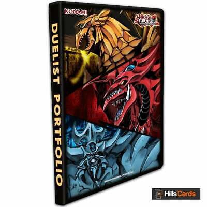 YuGiOh Egyptian God 9-Pocket Portfolio | Slifer Obelisk & Ra Trading Card Album