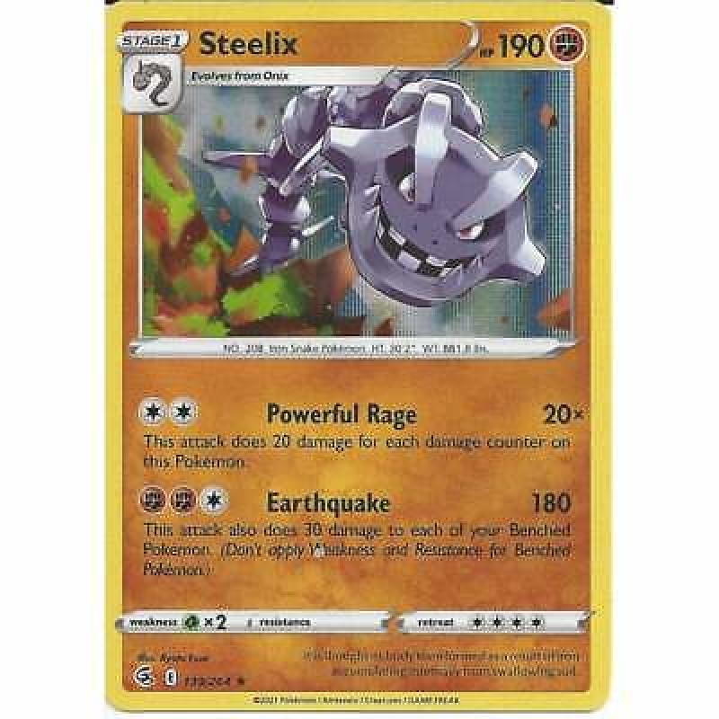 139/264 Steelix | Rare Holo Pokemon TCG Card Game Sword & Shield 8 Fusion Strike