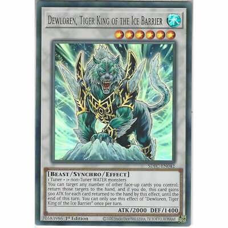 SDFC-EN042 Dewloren, Tiger King of the Ice Barrier 1st Edition Ultra Rare YuGiOh