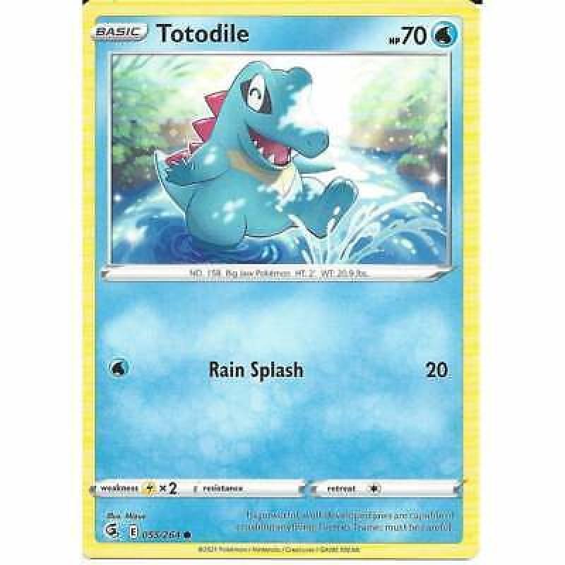 055/264 Totodile | Common Pokemon Trading Card Sword & Shield Fusion Strike TCG