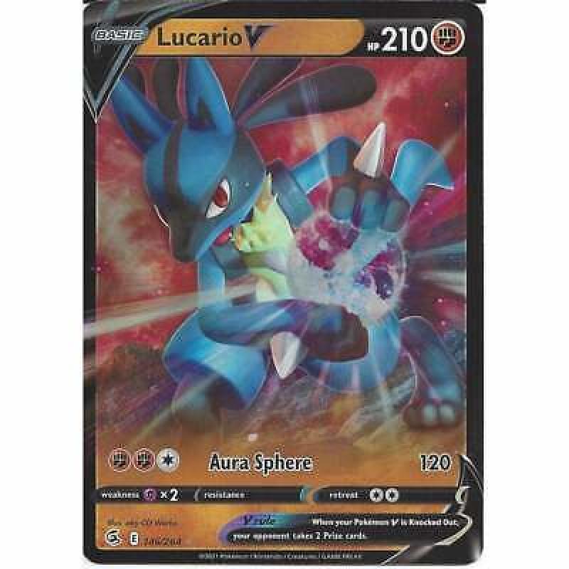 146/264 Lucario V | Rare Holo V | Pokemon Trading Card Game SWSH08 Fusion Strike