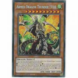 BLVO-EN001 Armed Dragon Thunder LV10 | 1st Edition | Secret Rare Card YuGiOh TCG