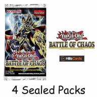 YuGiOh Battle of Chaos 4 Sealed Booster Packs 1st Edition :Trading Card Game TCG