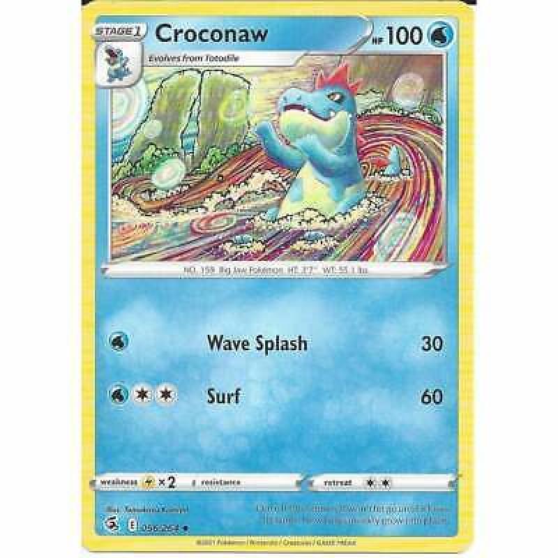 056/264 Croconaw | Uncommon | Pokemon Trading Card Sword & Shield Fusion Strike