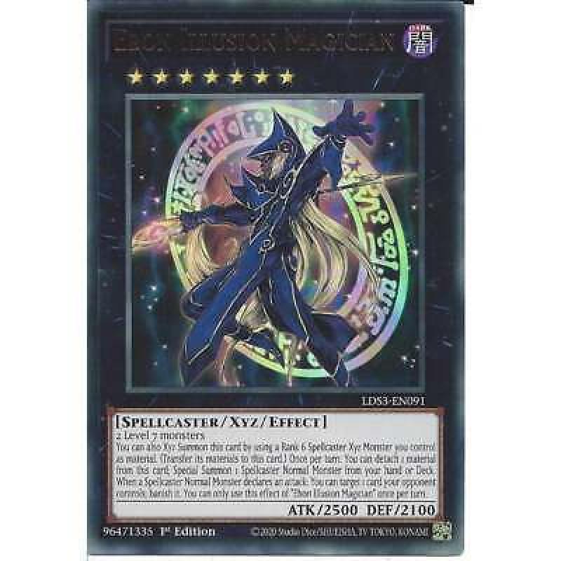 Ebon Illusion Magician LDS3-EN091 1st Edition Ultra Rare :YuGiOh Trading Card