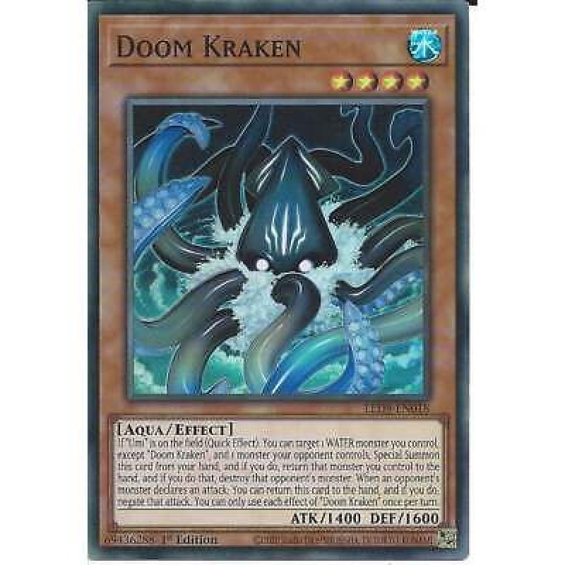 Doom Kraken LED9-EN018 1st Edition Super Rare :YuGiOh Trading Card TCG Monster