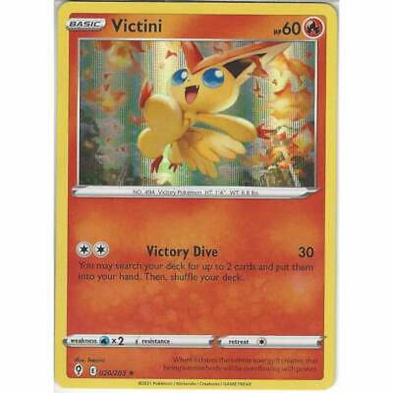 020/203 Victini | Rare Holo | Pokemon Trading Card SWSH07 Evolving Skies TCG