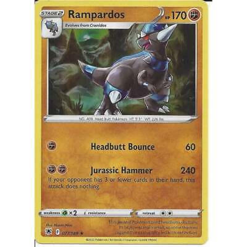 077/189 Rampardos : Rare Holo - Pokemon TCG Card Astral Radiance