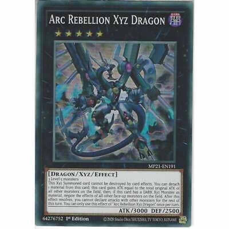 MP21-EN191 Arc Rebellion Xyz Dragon | 1st Edition | Super Rare YuGiOh Card Game