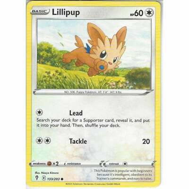 133/203 Lillipup | Common | Pokemon Trading Card Game SWSH07 Evolving Skies TCG