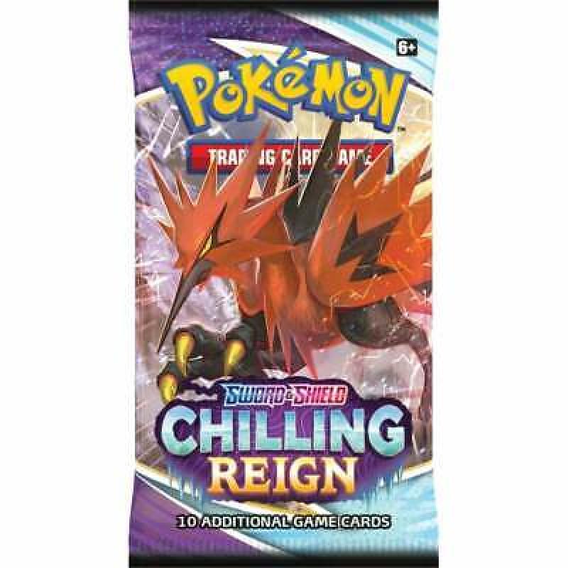 Pokemon Chilling Reign 5 Booster Packs Art Set | New Sealed Sword & Shield Cards