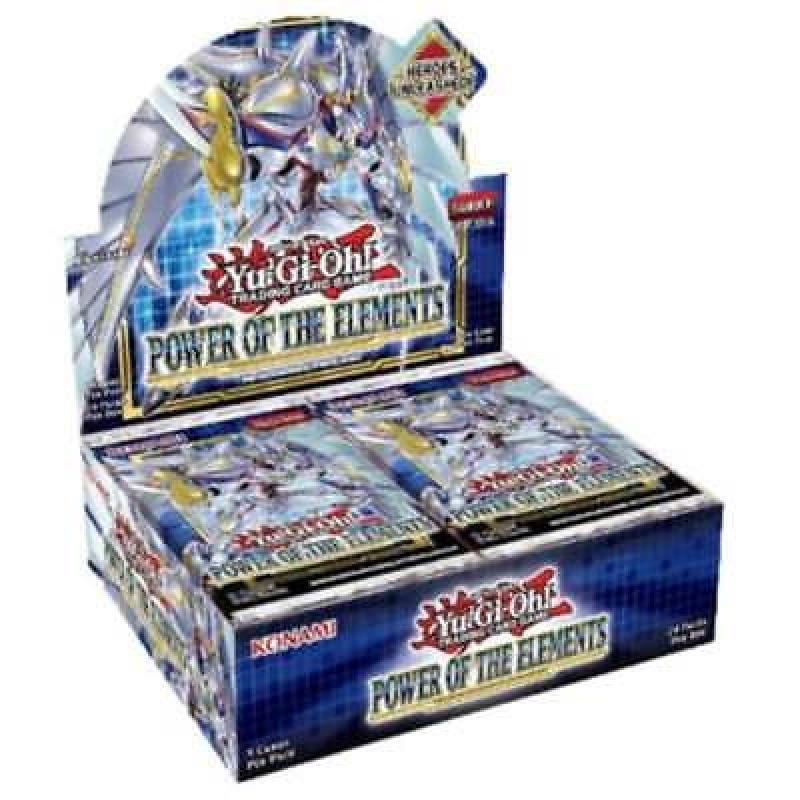 YuGiOh Power of the Elements Booster Box of 24 Packs :New & Sealed : 1st Edition