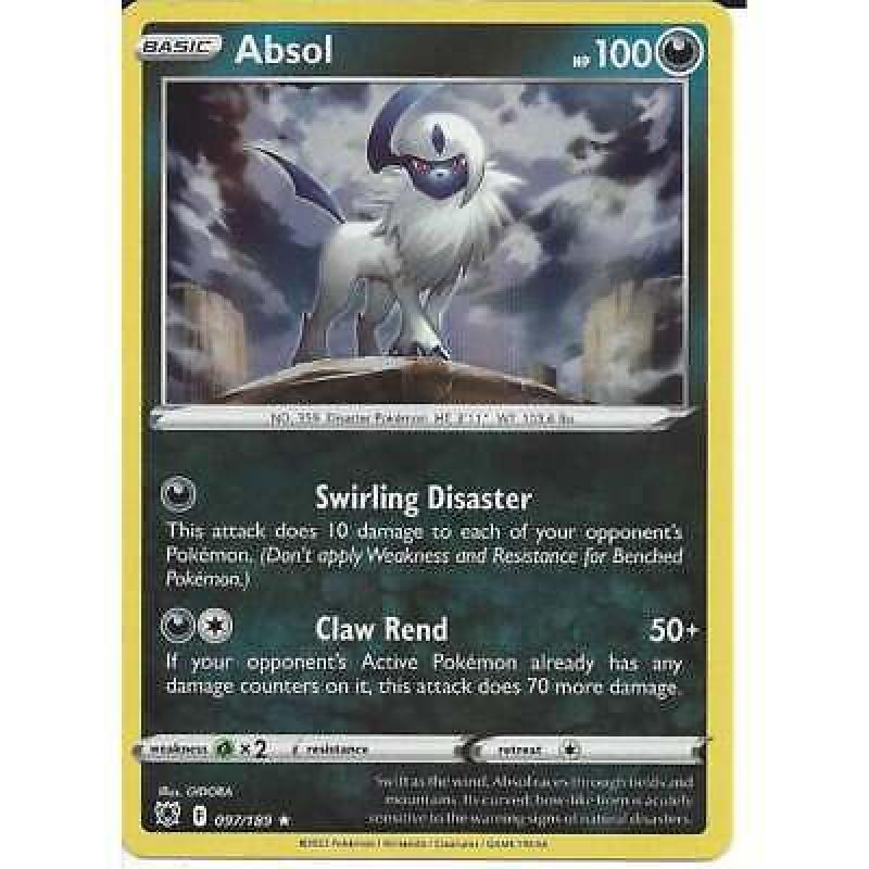 097/189 Absol : Rare Holo - Pokemon TCG Card Astral Radiance