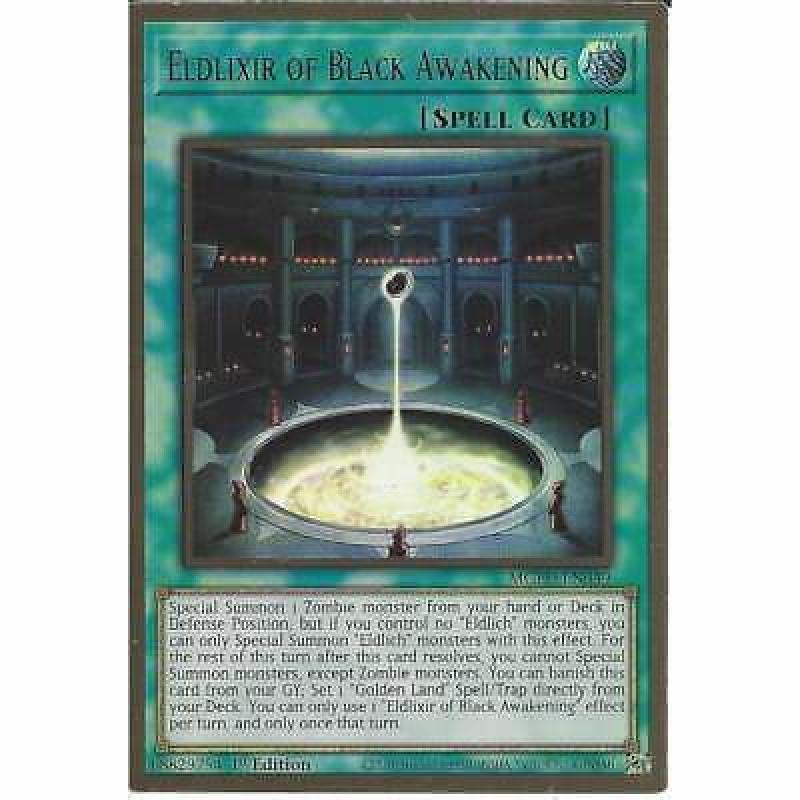 MGED-EN049 Eldlixir of Black Awakening - 1st Edition Premium Gold Rare - YuGiOh