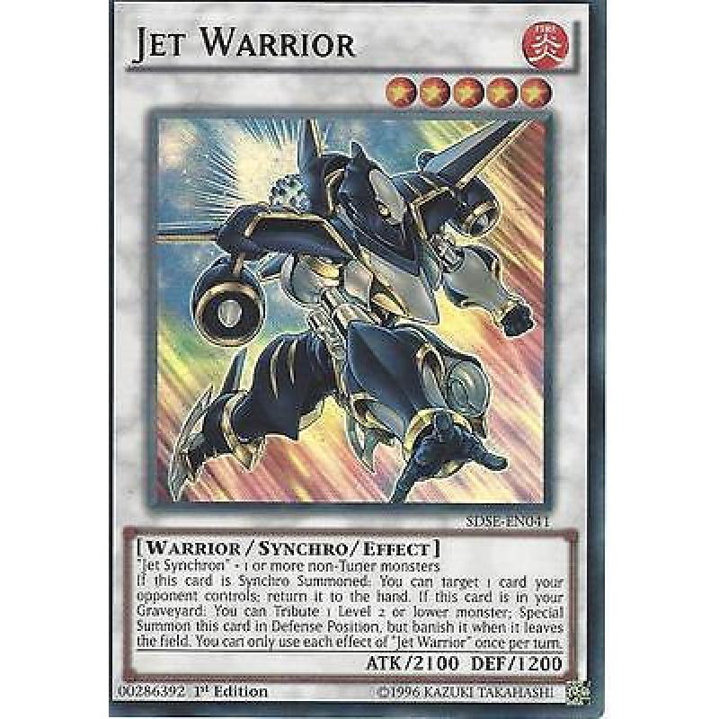 YU-GI-OH CARD: JET WARRIOR - ULTRA RARE - SDSE-EN041 - 1st EDITION