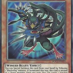 YU-GI-OH CARD: RARE - ASSAULT BLACKWING - KUNAI THE DRIZZLE - DOCS-EN018