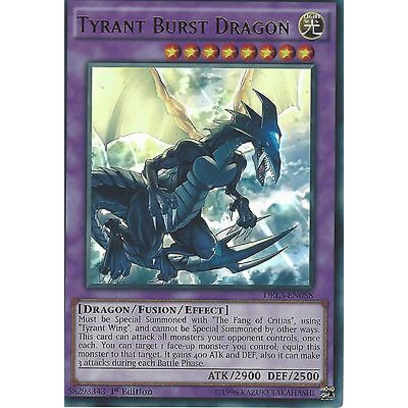 YU-GI-OH ULTRA RARE CARD: TYRANT BURST DRAGON - DRL3-EN058 - 1st EDITION